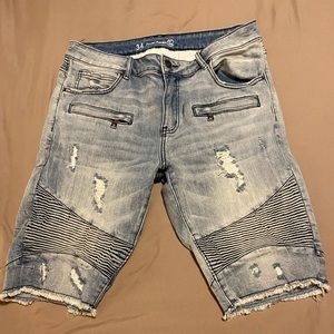 Crysp denim Heaton Moto Stretch Short